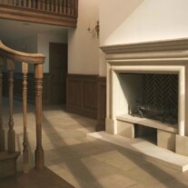 Georgian stone fireplace