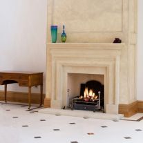 Bolection hallway Georgian stone fireplace
