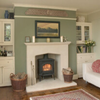 Country Style stone fireplace